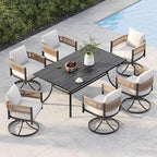 Grand patio Outdoor Dining Set, 7-Piece Patio Table and Chairs Set, Metal Woven by GrandPatio