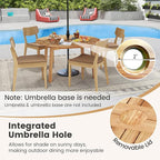 Tangkula 53" Round Outdoor Dining Table - Image 6