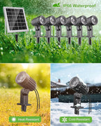 CLY 6 in 1 Solar Spotlights Landscape Outdoor Garden, Solar Spotlights IP66 - Image 6
