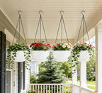 Set of 4-8 Inch Self Watering Hanging Planters - Image 7