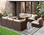 NICESOUL 9 Piece Patio Furniture Conversation Set, Extra Large Size Outdoor - Image 3