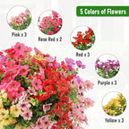 Artificial Flowers Outdoor Fake Plants, Faux Silk Flowers Plastic Plants - Image 3