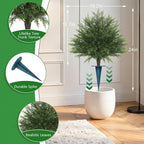 Artificial Cypress Topiary Bushes - Image 3