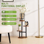 VECELO 3 Tier Plant Stand Indoor Outdoor, Tall Metal Wood Flower Shelf - Image 5