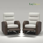 LayinSun Oversized Wicker Outdoor Swivel Glider Recliner - Image 8