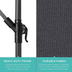 Best Choice Products 10ft Offset Hanging Market Patio Umbrella w/Easy Tilt - Image 6