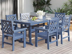 7-Piece Outdoor Dining Set, HDPE All-Weather Patio Table and Chairs Set by BIVODA