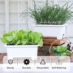Self-Watering Rectangle Planter Boxes 8-Pack, 15.7-Inch Window Box Planter - Image 3