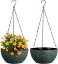 10 inch Hanging Planters for Indoor Outdoor Plants, 2 Pack Hanging Flower Pots by Meowell