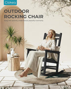 Ciokea Oversized Outdoor Rocking Chairs Set of 2, 380lbs Heavy-Duty Large Patio - Image 8