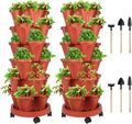 DUNCHATY Stackable Planters 6 Tier Vertical Garden Planting Tower Planters by DUNCHATY