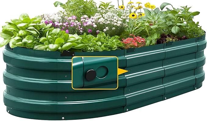 KING BIRD Raised Garden Bed Kit 2025 Upgraded 10-Minute Assembly Galvanized by KINGBIRD