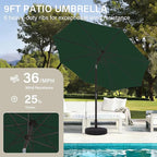MEWAY 9ft Patio Umbrella Outdoor Table Umbrellas - Image 4