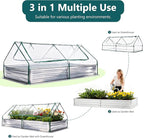 DUMOS Raised Garden Bed with Cover, Extra Large Metal Garden Bed Mini Greenhouse - Image 2