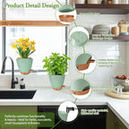 6 Inch Self Watering Pots for Indoor Plants – Small Plastic Planters - Image 6