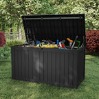 EasyUp 180 Gallon Outdoor Storage Box, Resin Waterproof UV-Resistant Deck Box - Image 6