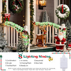 Jnaurb Christmas Candy Cane Lights, 33ft 240 LED Connectable Flexible White & - Image 3