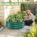 Oval Galvanized Planter Box, Metal Raised Garden Bed - Image 6