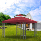 Sumfaller 10x10 FT Gazebo Replacement Canopy Top Cover Double Tiered Canopy Top - Image 7
