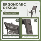 Flamaker Patio Chairs Textilene Outdoor Chairs Set of 6 Stackable Dining Chair - Image 4