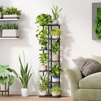 Bamworld Tall Plant Stand Indoor, Corner 7 Tier Metal Plant Shelf - Image 3