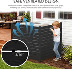 Kozyard 50" W x 48" H Outdoor Privacy Screens Aluminum Post, Air Conditioner - Image 2