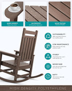 SERWALL Oversized Rocking Chair, Outdoor Rocking Chair - Image 4