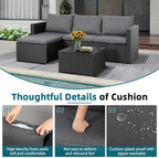 3-Piece Outdoor Patio Sectional Sofa Set - Image 5