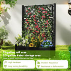 Raised Garden Bed with Trellis, 21 Gallon Self Watering Planter Box with - Image 6