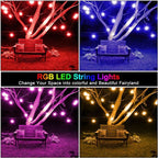Mlambert 144Ft Multicolor Outdoor Patio Lights, Dimmable RGB Cafe String Lights - Image 7