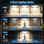 Aootek Solar Outdoor Motion Sensor Lights 2500Lm Solar Panel to 15.3 in² and 3 - Image 7