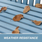 Psilvam Garden Bench, 2-Person Poly Lumber Patio Bench, All-Weather Outdoor - Image 5