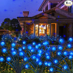 Kohlrabi Solar Garden Lights Outdoor, 4 Pack 40 LED Solar Blue Firefly Lights by KohlrabiDecor
