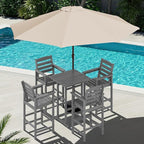 SERWALL 6 Pieces Outdoor Patio Bar Set by SERWALL