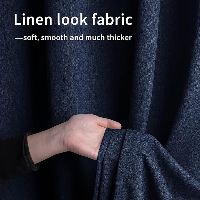 Easy-Going Linen Look Outdoor Curtains Waterproof Windproof Porch Curtains - Image 5