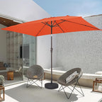 JEAREY 6.5x10 ft Rectangular Patio Umbrellas Rectangle Outdoor Umbrella - Image 8