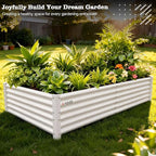A ANLEOLIFE 6X3X1.5 ft Galvanized Raised Garden Beds Outdoor, Rectangular Metal - Image 2