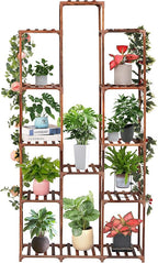 XXXFLOWER Plant Stand Indoor Outdoor 13 Tiers Wood Plant Shelf by XXXFLOWER