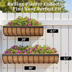 Railing Planter Boxes, 24 Inch Window Boxes Planters, Balcony Planters - Image 5