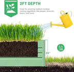 SnugNiture 2 Pcs 4x2x2FT Raised Garden Bed Galvanized Planter Garden Boxes - Image 3