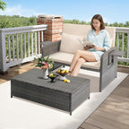 VINGLI Patio Daybed, Wicker Outdoor Daybed - Image 9