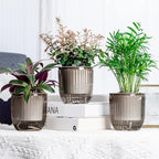 Josteve 4.5 Inch 2 Pcs Self Watering Hanging Planter Indoor Plant Pots Drainage - Image 6