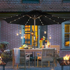Blissun 9 ft Solar Umbrella, 32 LED Lighted Patio Umbrella, Table Market - Image 7