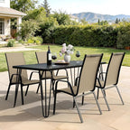 JEAREY Patio Dining Chairs Set of 4, Outdoor Stackable Dining Furniture Set - Image 8