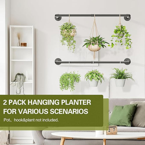 2Pc Hanging Planters for Indoor Plants Plant Hanger Indoor Hanging Plant Holder - Image 2