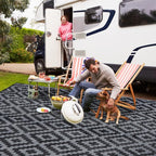 SAND MINE Waterproof Outdoor Rug 8x8 ft, Plastic Reversible Rug, Modern Area Rug - Image 6