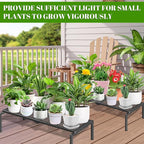 1 Tier Metal Plant Stand Indoor Outdoor, Potted Multiple Flower Pot Holder Rack - Image 4