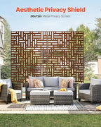 VEVOR Metal Privacy Screen, Outdoor Privacy Screens & Panels, Freestanding - Image 2