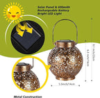 Set of 2 Solar Lanterns Outdoor Hanging Decorative Lights - Image 3