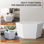 UPHA Outdoor Hexagon Coffee Table, Small Modern Minimalist Accent Tables - Image 4